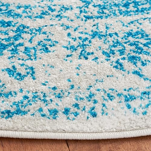 Miniatura 381 de Safavieh colección Adirondack - Alfombra de área, 6 x 9 pies, gris y azul, diseño oriental desgastado, no desprende pelusa, fácil cuidado, ideal