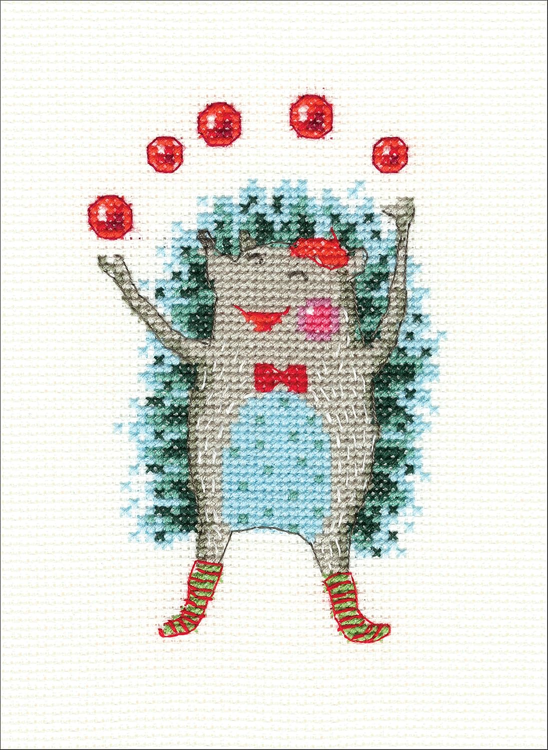 RTO EH374 Holiday Mood Cross Stitch Kit, Cotton, Multicolor, 8 x 12 cm, Multicoloured, 8x12 cm