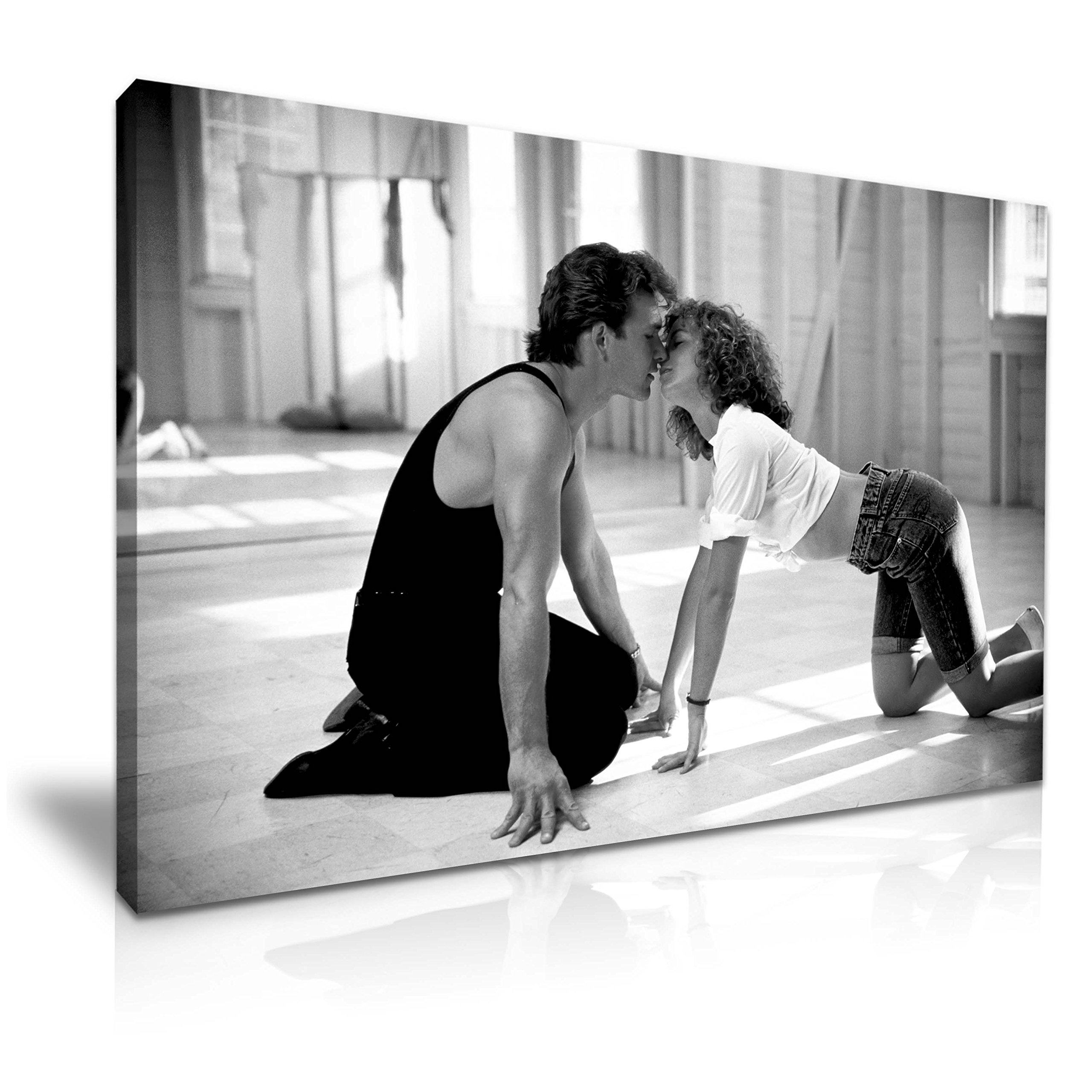 Yes Art Black And White Dirty Dancing Movie Kiss Canvas Wall Art Picture Print 76X50cm