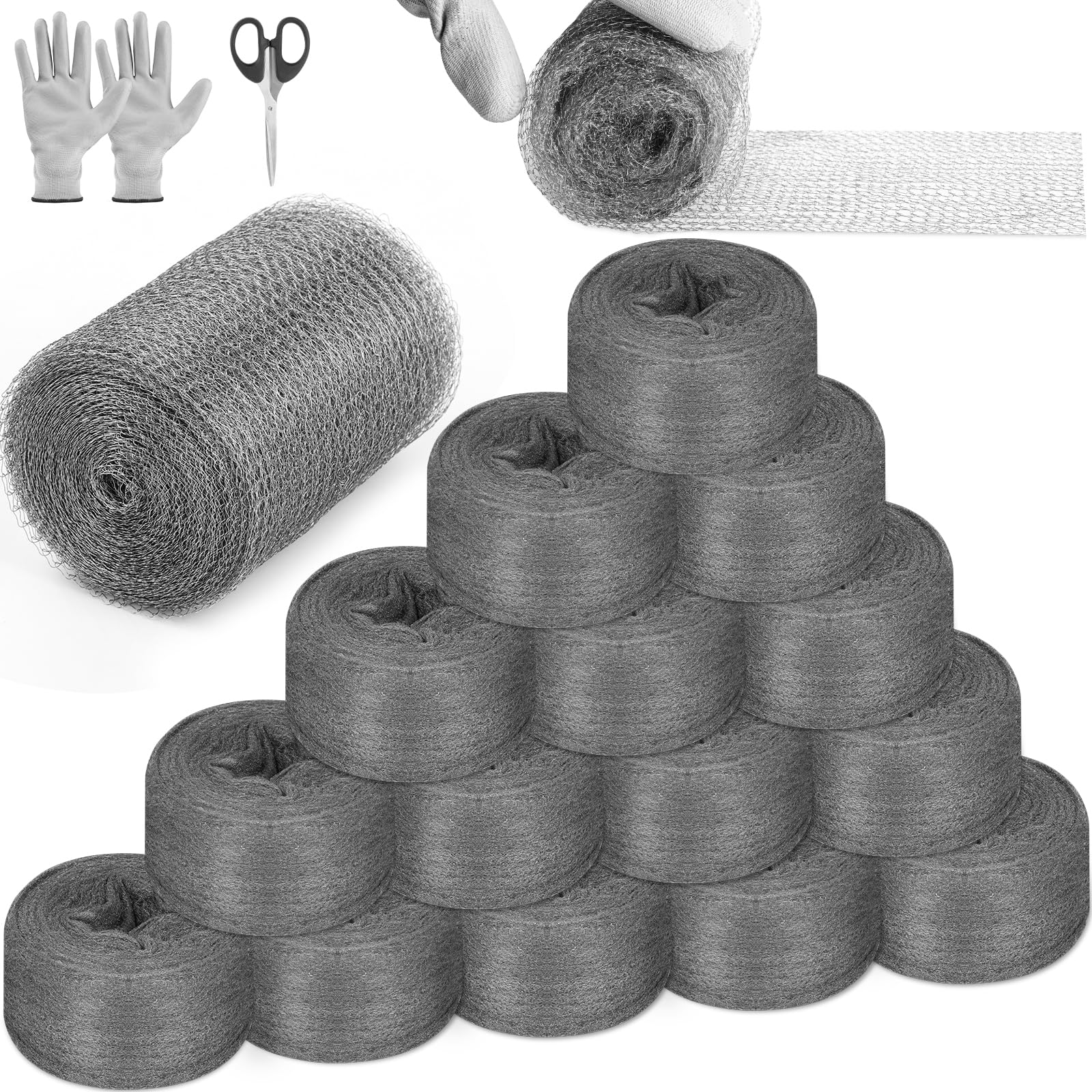 Steel Wool Mouse Control Kit - Pest Barrier -12
