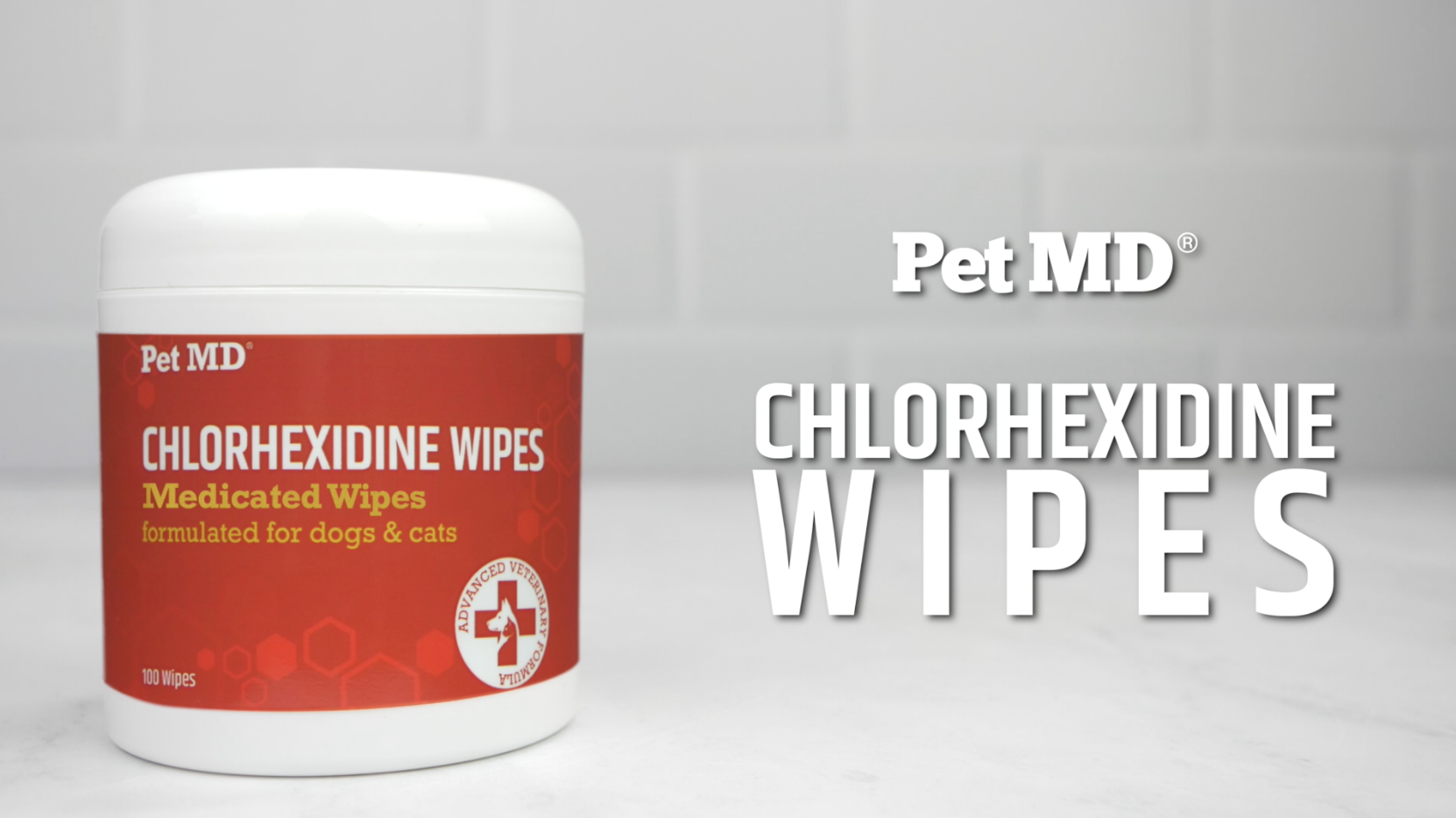 Chlorhexidine Wipes for Dogs & Cats 100 Count