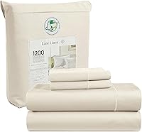 Vista 1 de LANE LINEN Sábanas de tamaño matrimonial, 1200 hilos, 100% algodón egipcio, juego de sábanas de 4 piezas, sábanas refrescantes, tamaño matrimonial