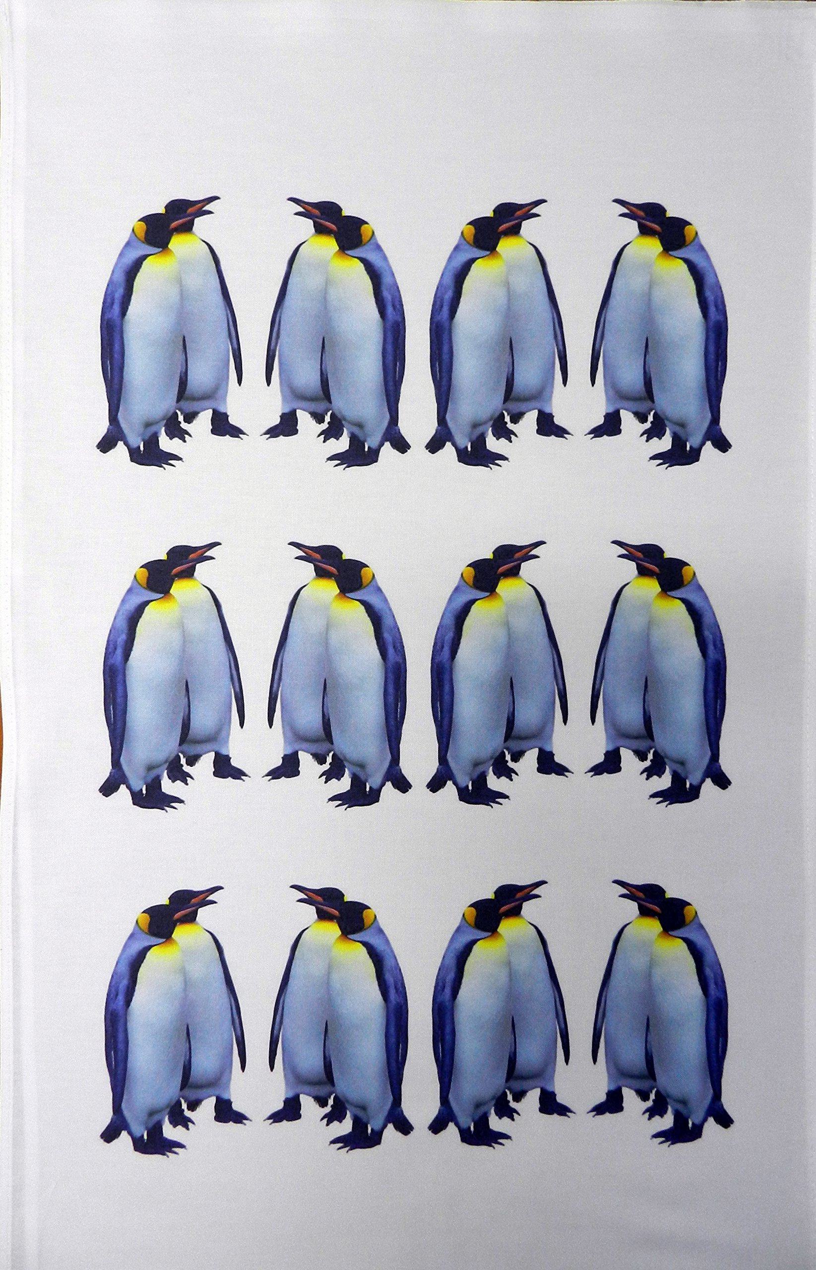 Half a Donkey Emperor Penguins Large Cotton Tea Towel