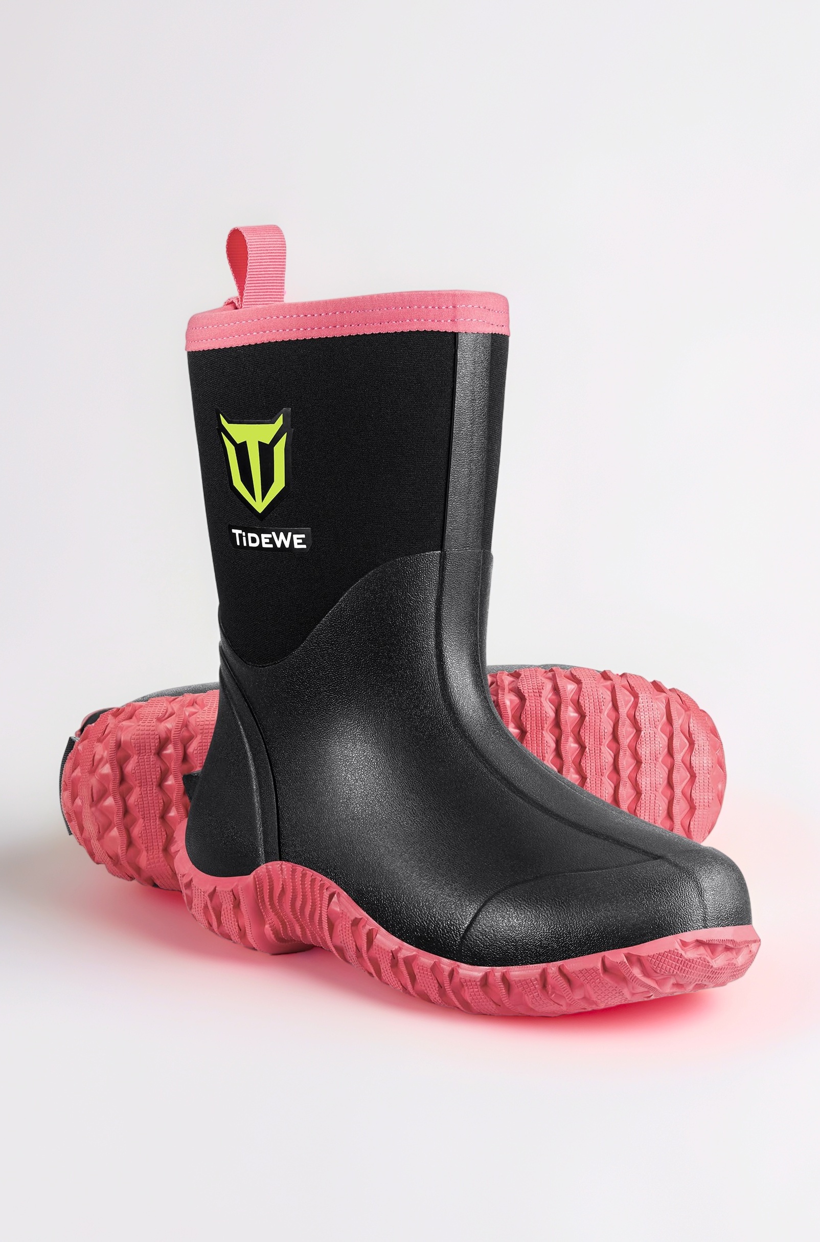 Rubber Boots for Women, 5.5mm Neoprene Insulated Rain Boots with Steel Shank, Waterproof Mid Calf Hunting Boots, Durable Rubber Work Boots for Farming Gardening Fishing (Black, Plaid & Realtree Edge Camo & NEXT CAMO G2, Size 5-11)