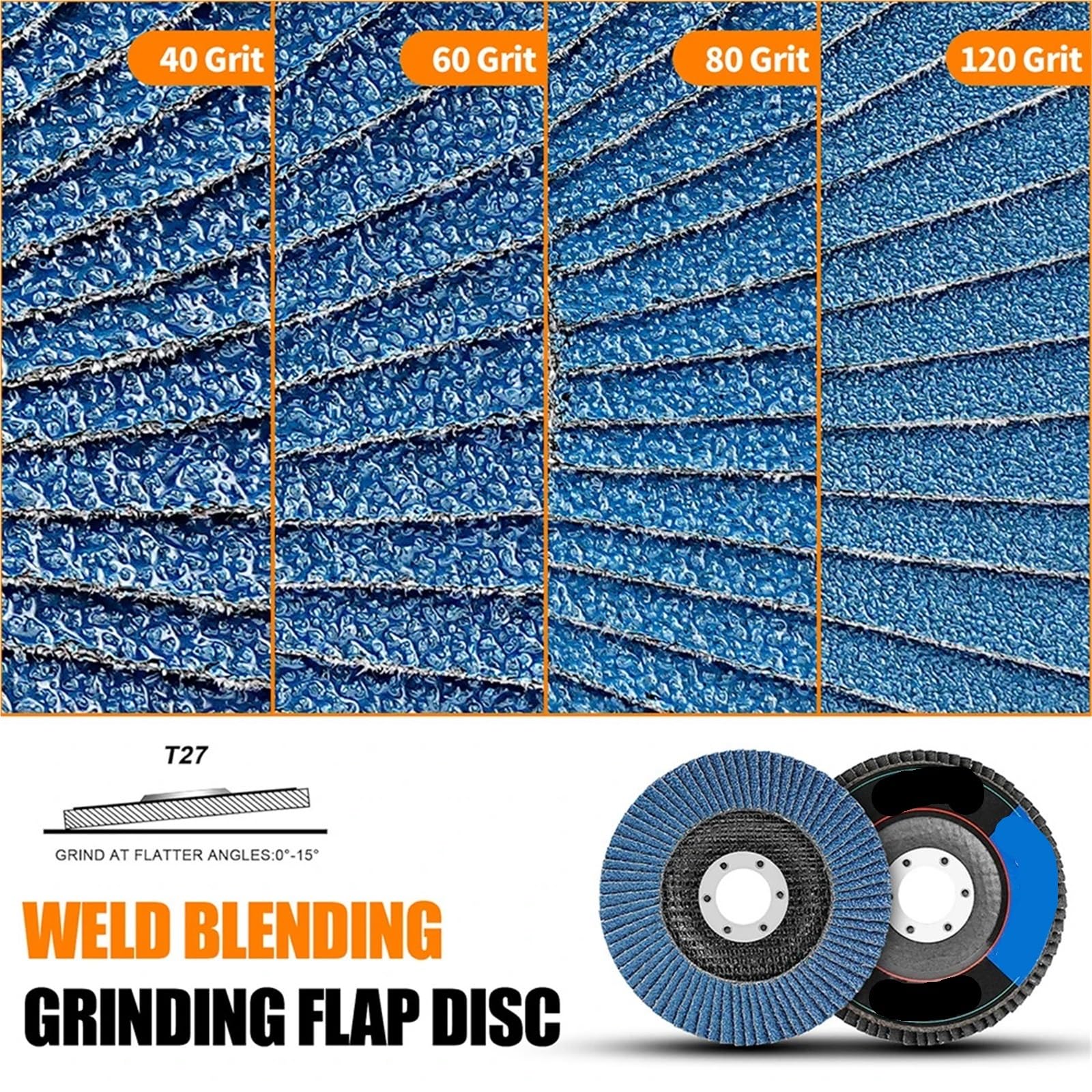 Discos de láminas 5/20 piezas Muelas abrasivas 115 mm | Disco de lijado de grano 40/60/80/120 de 4,5 pulgadas for herramienta abrasiva de madera(20PCS MIX)