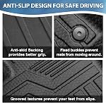 FIILINES Floor Mats Fit for 2015-2022 Colorado Crew Cab/GMC Canyon Crew Cab All Weather TPE Floor Liners Waterproof Durable 1st & 2nd Row Liner Set Colorado Canyon Accessories (Black)