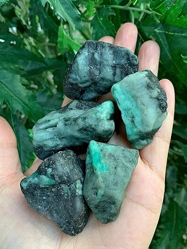 Miniatura 8 de Cristales de esmeralda crudos al por mayor, piedra esmeralda natural, cristales de esmeralda áspera, cristales curativos (esmeralda, 0.5 libras)
