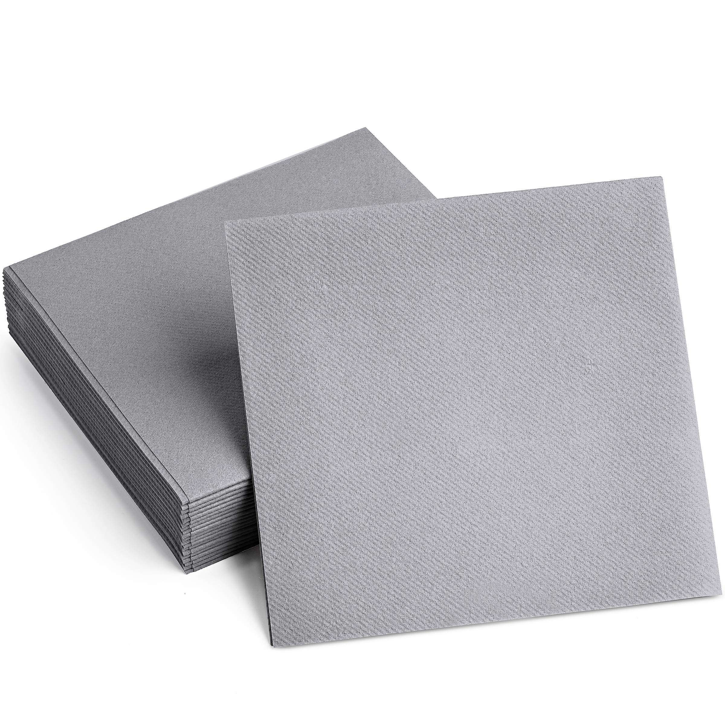 Servilletas de papel de colores con tacto de lino, servilletas decorativas de color gris, suaves y absorbentes, para cocina, fiesta, boda, cena o cualquier ocasión (paquete de 100)
