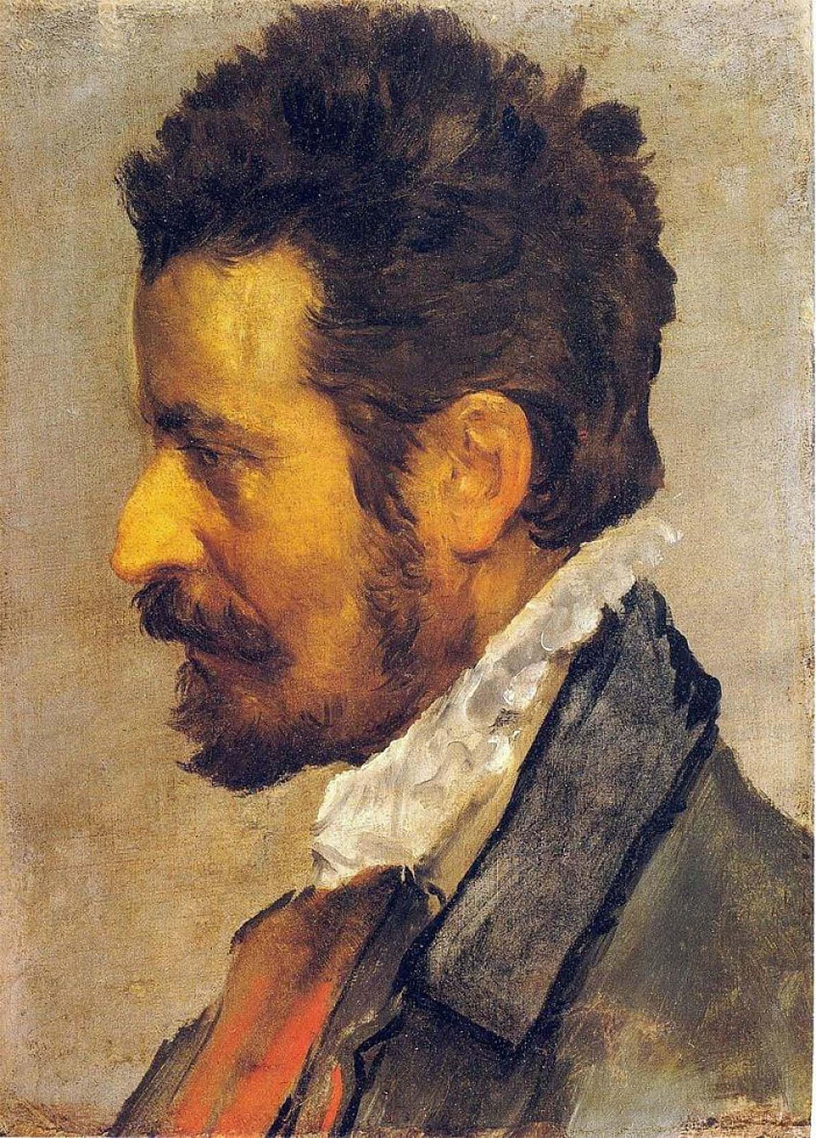 SERENDIPITP Abstract Painting Mural Print Picture Wall Decor Painting Head of Man by Annibale Carracci Vintage Wall Artwork for Home Decor 60x90cm