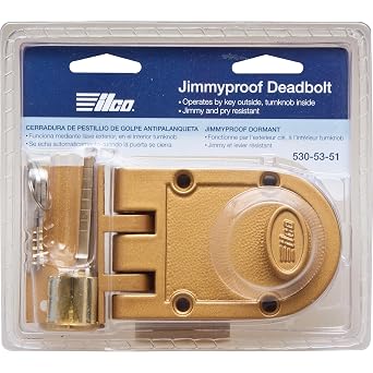 Kaba Ilco Auxiliary Lock, Jimmyproof Deadlock, Bronz (530-53-51)
