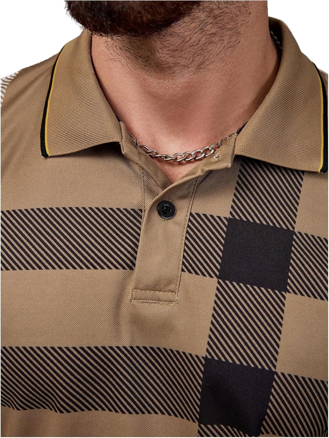 SweatyRocks Men's Plaid Golf Shirts Short Sleeve Button Down Casual Collared Work Shirt - Image 6