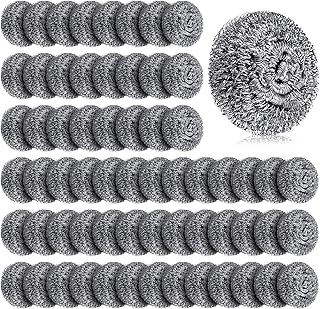 Honeydak 150 Pieces Stainless Steel Scourers Steel Wool Scrubbers Separately Packaged 15 Gram Metal Scourers Sponges Wire Scouring Pad for Stoves, Pots, Pans, Oven, Cooker Hoods for Kitchen Bathrooms