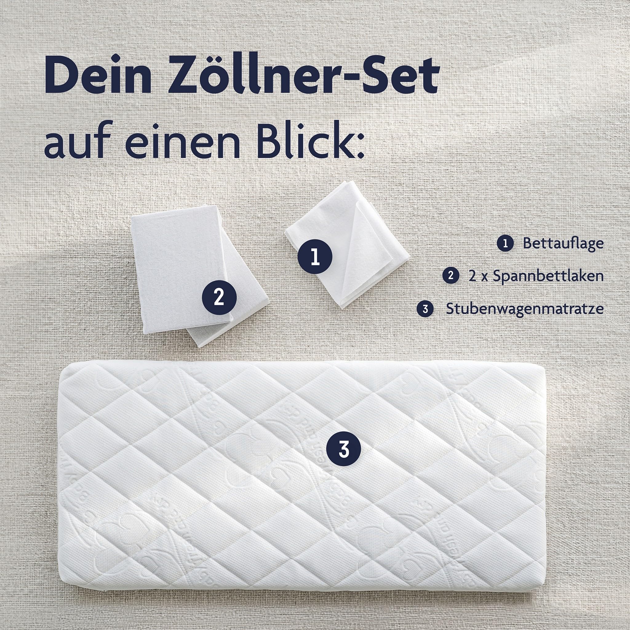 Julius Zöllner Wiegenmatratzen-Set Traumfänger Air 90x40 cm, 4-teilig