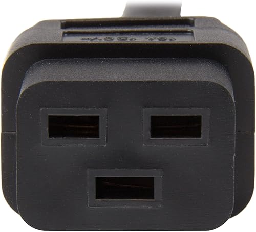 Miniatura 8 de StarTech. com Cable de extensión resistente de 6 pies (5.9 ft), IEC 320 C19 a IEC 320 C20 cable de extensión negro, 15A 250V, 14AWG, cable de