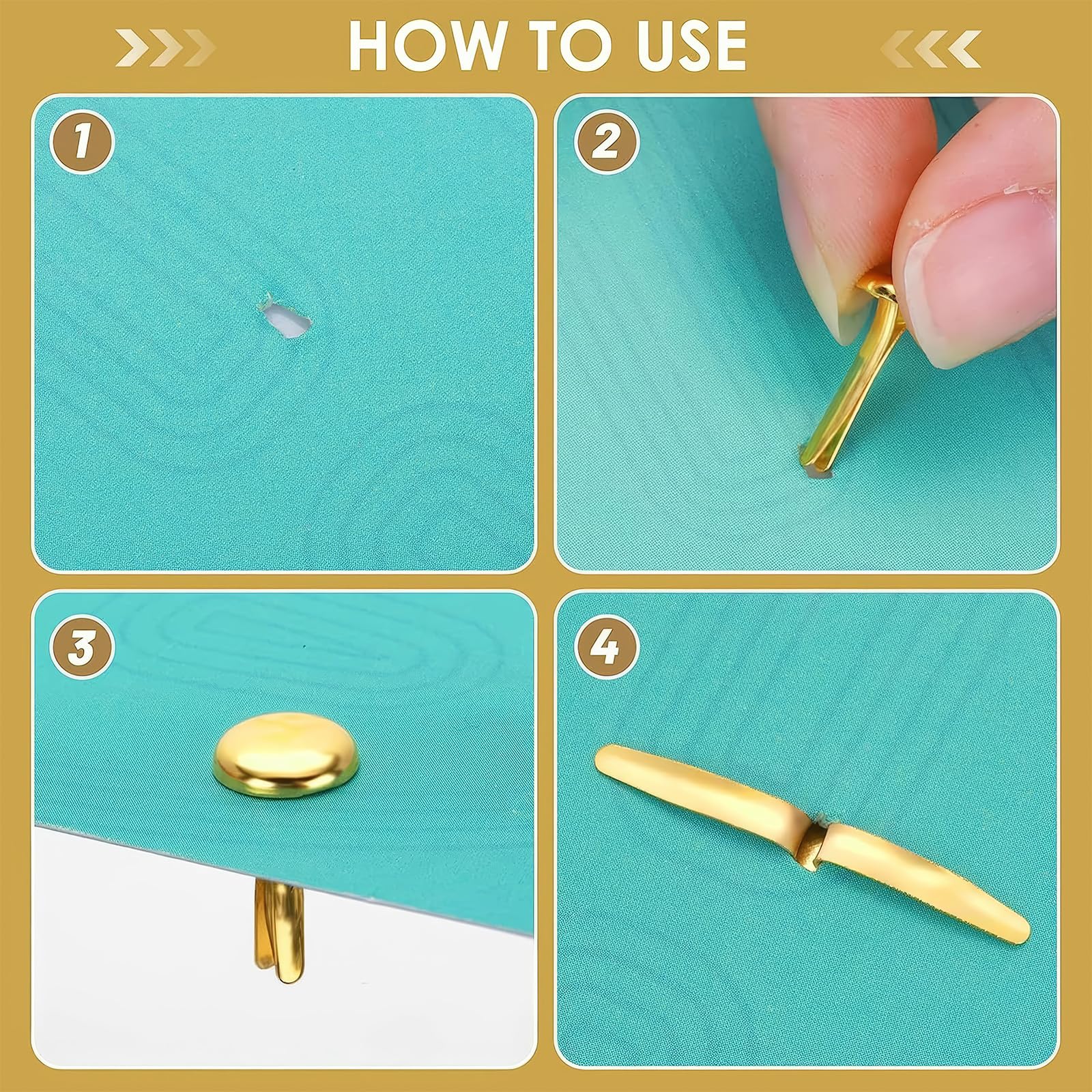 120 Attaches Parisiennes Mini En Laiton - 8.3x17 Mm - Pour Scrapbooking, Bricolage, Reliure - Brads Métal Tête Ronde - DHWEKU