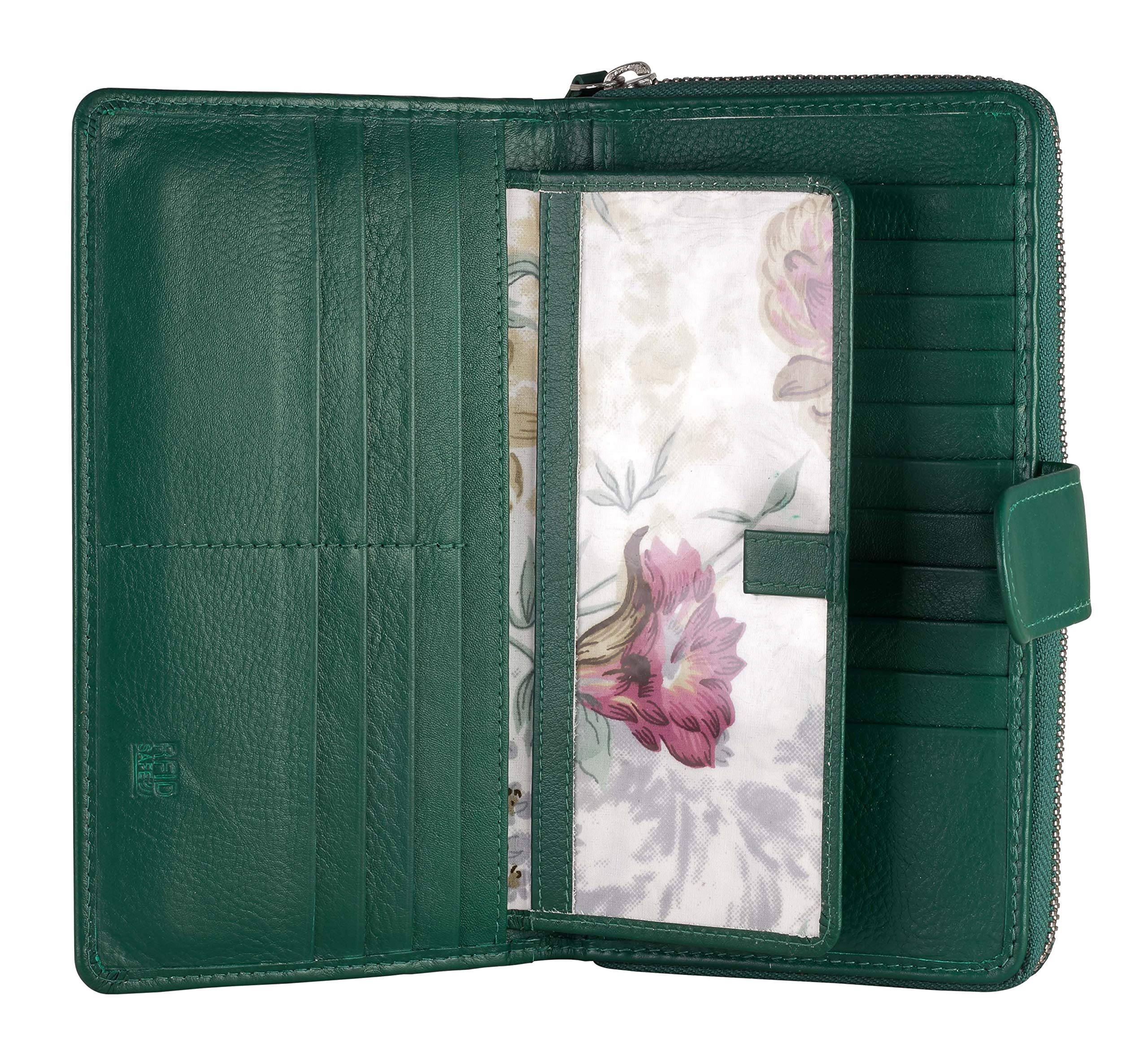 Mou Meraki Big Fat RFID Blocking Leather Organizer Checkbook Wallets For Women - Clutch