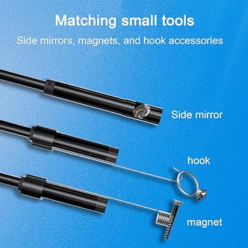 Endoscope Camera,5.5MM Waterproof Inspection Camera with Light,Type-C Direct Camera Hd 1 Million Industrial Endoscope, Automotive Maintenance for Wall/Automotive/Engi(Size:5M Flexible Cable)