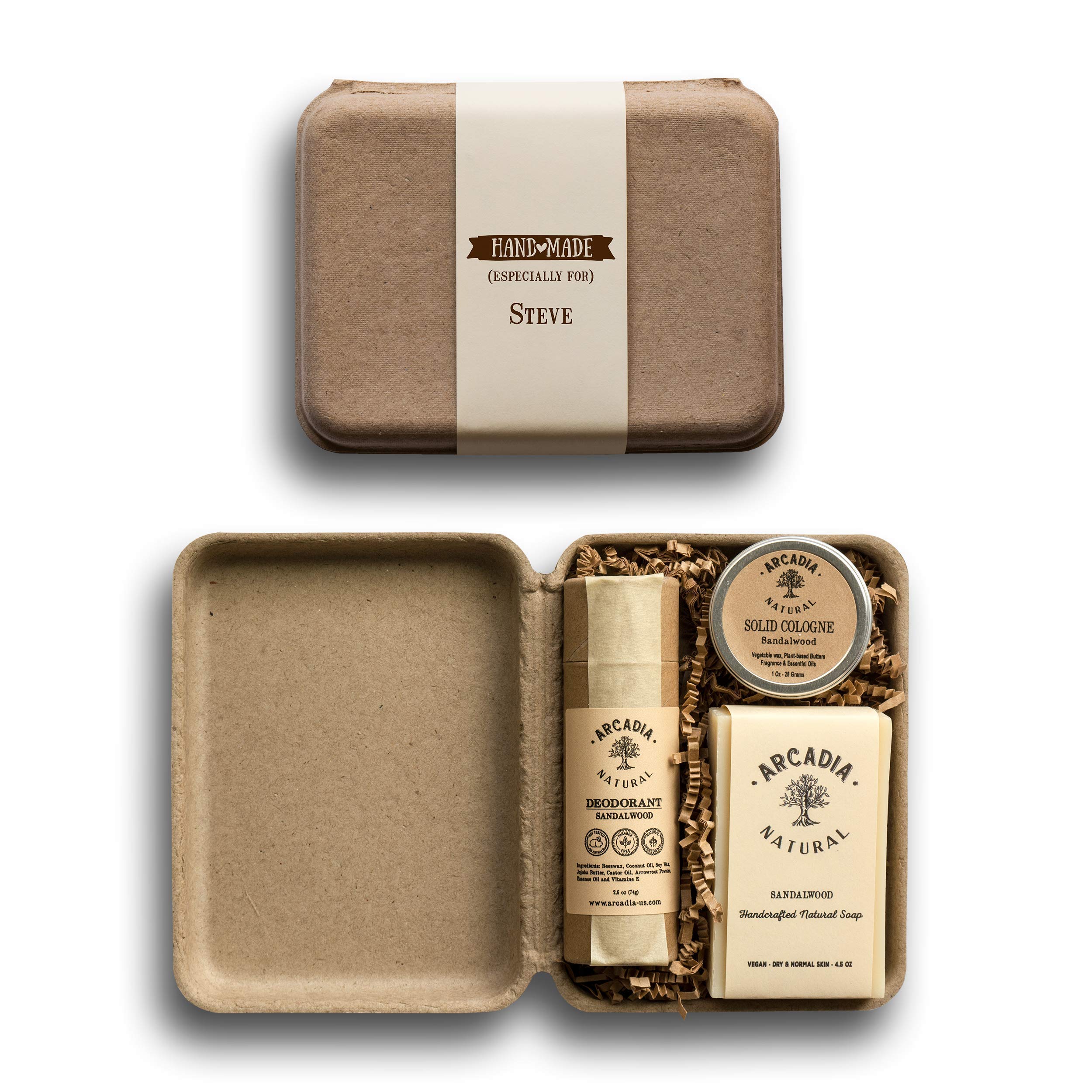 Unique personalized gift box for him, Cologne, Soap and deodorant, Holiday Stocking Stuffers