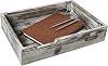 MyGift Premium Solid Acacia Wood Octagonal Desk Organizer Trays Office Stationery Holders, 3 pc Set