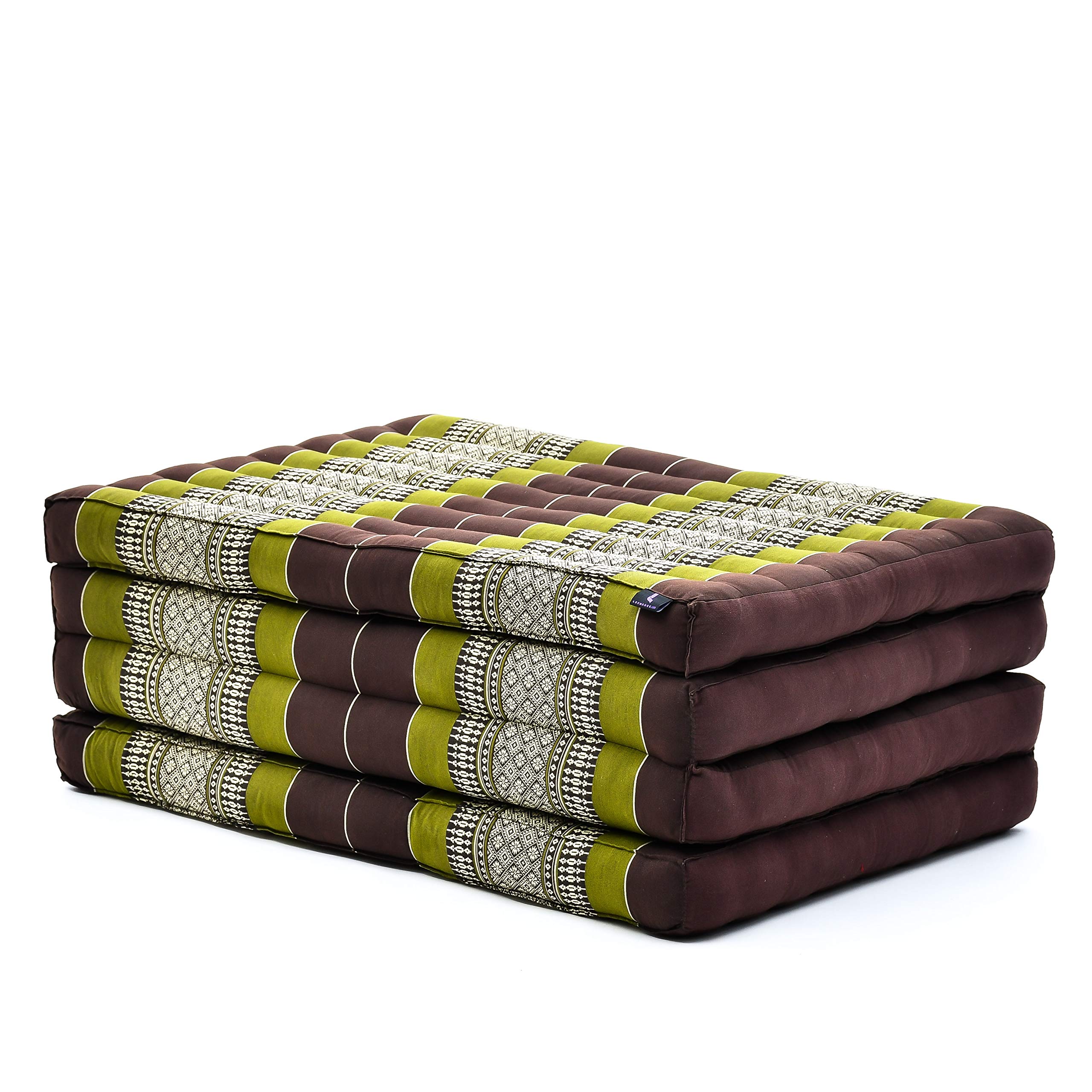 Leewadee Thai Trifold Mattress 200 x 70 cm - Kapok Foldable Floor Mat, Futon Alternative for Sleeping, Yoga & Meditation โ image 1