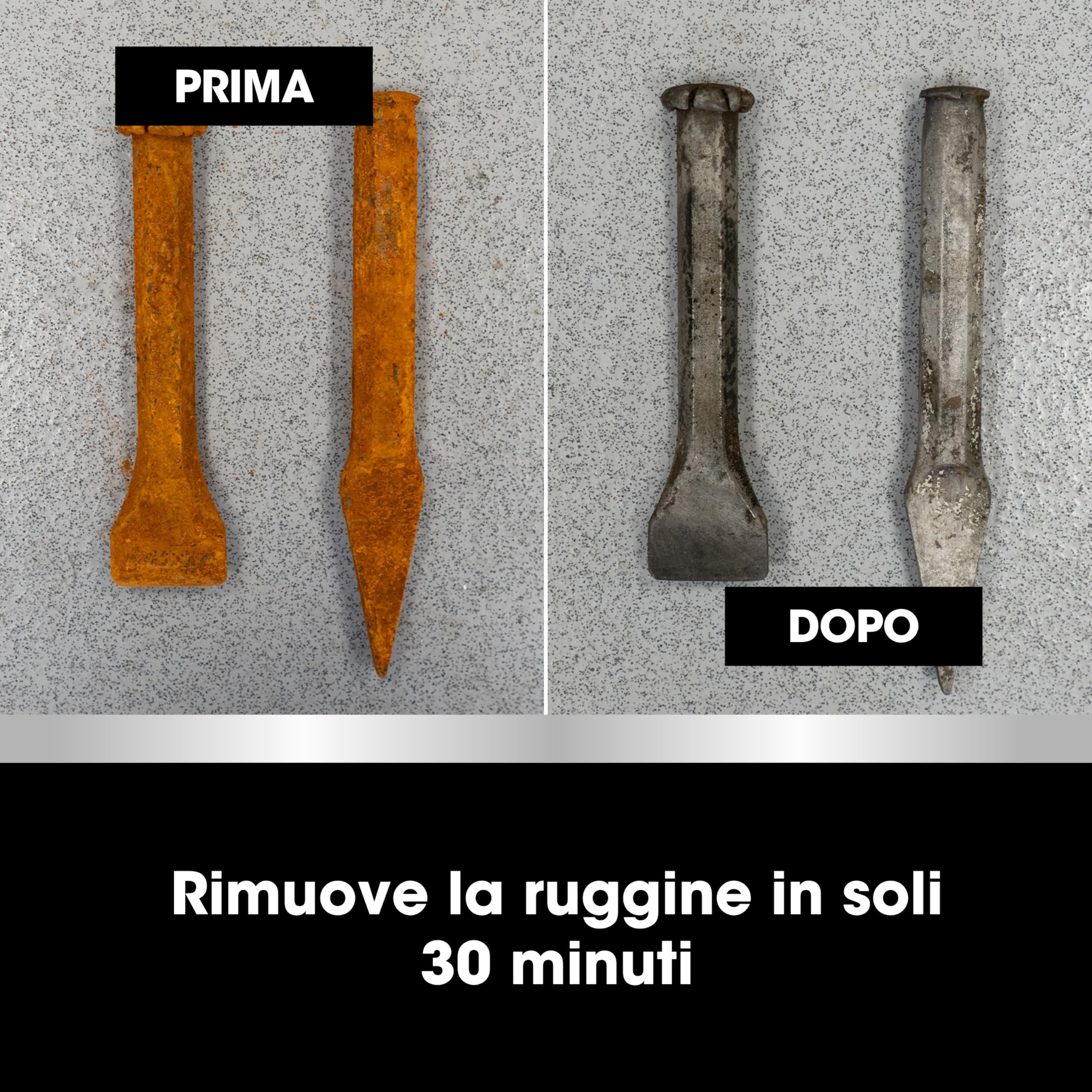 Furniture Clinic Rimozione ruggine per metallo – Liquido Dip Deruster – 1 litro – Trattamento efficace di rimozione, sicuro per tutti i metalli – facile da usare, soluzione resistente
