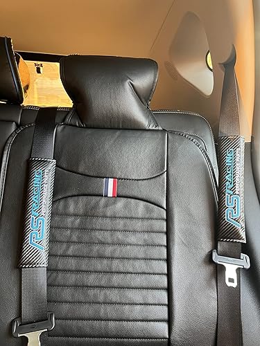 Miniatura 3 de LL LLSW SHOP 2Pack Car Seat Belt Cover for Ford Focus ST Racing, Carbon Fiber Embroidered Logo Shoulder Pad Seat Belt Cover Protective Sleeve