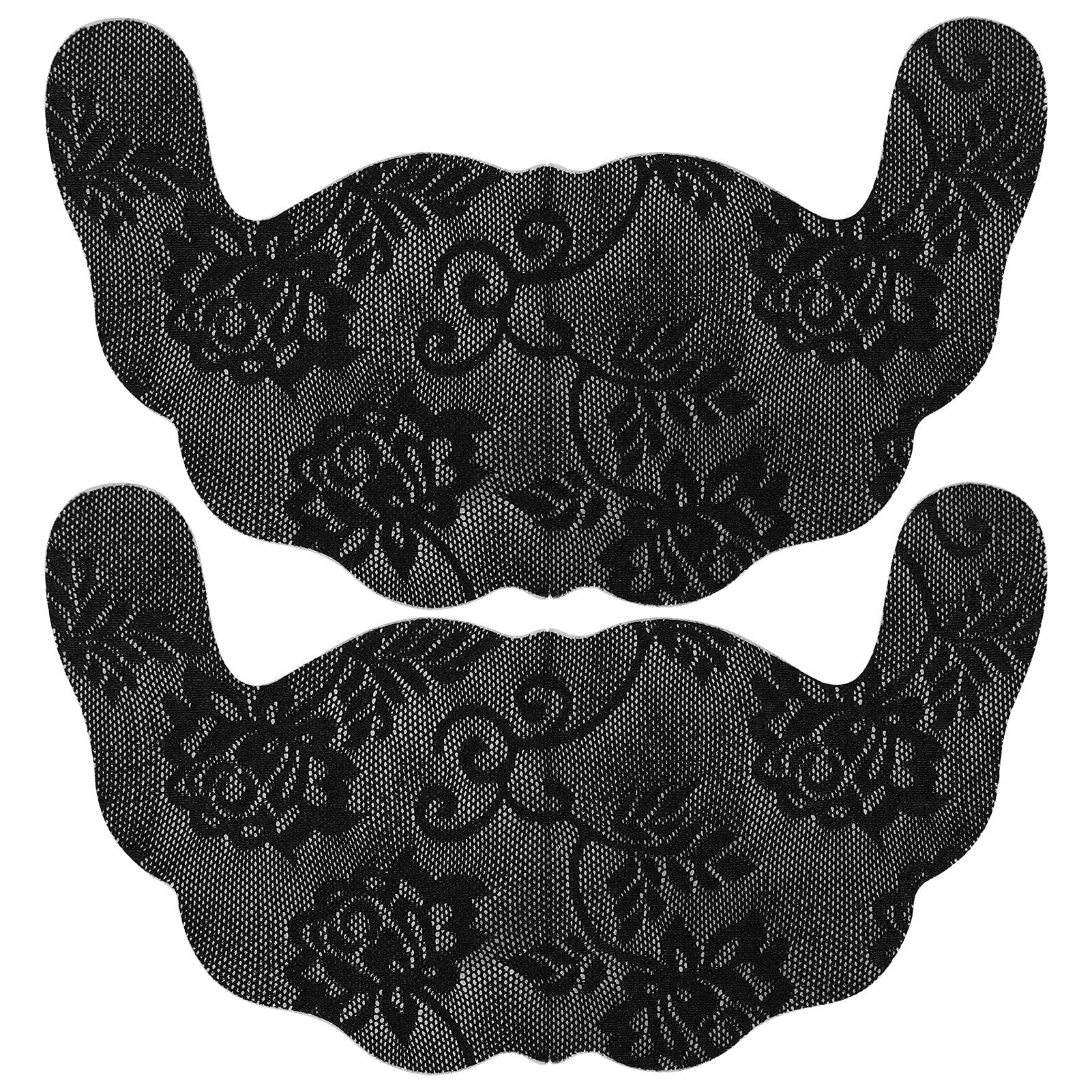 Zerodis Disposable Lace Invisible Bra Cover, U-Shaped Nipple Cover Stickers Self-Adhesive Underwear Bra Pads Breathable Comfortable Bra Cover for Women, Black, Lace Material
