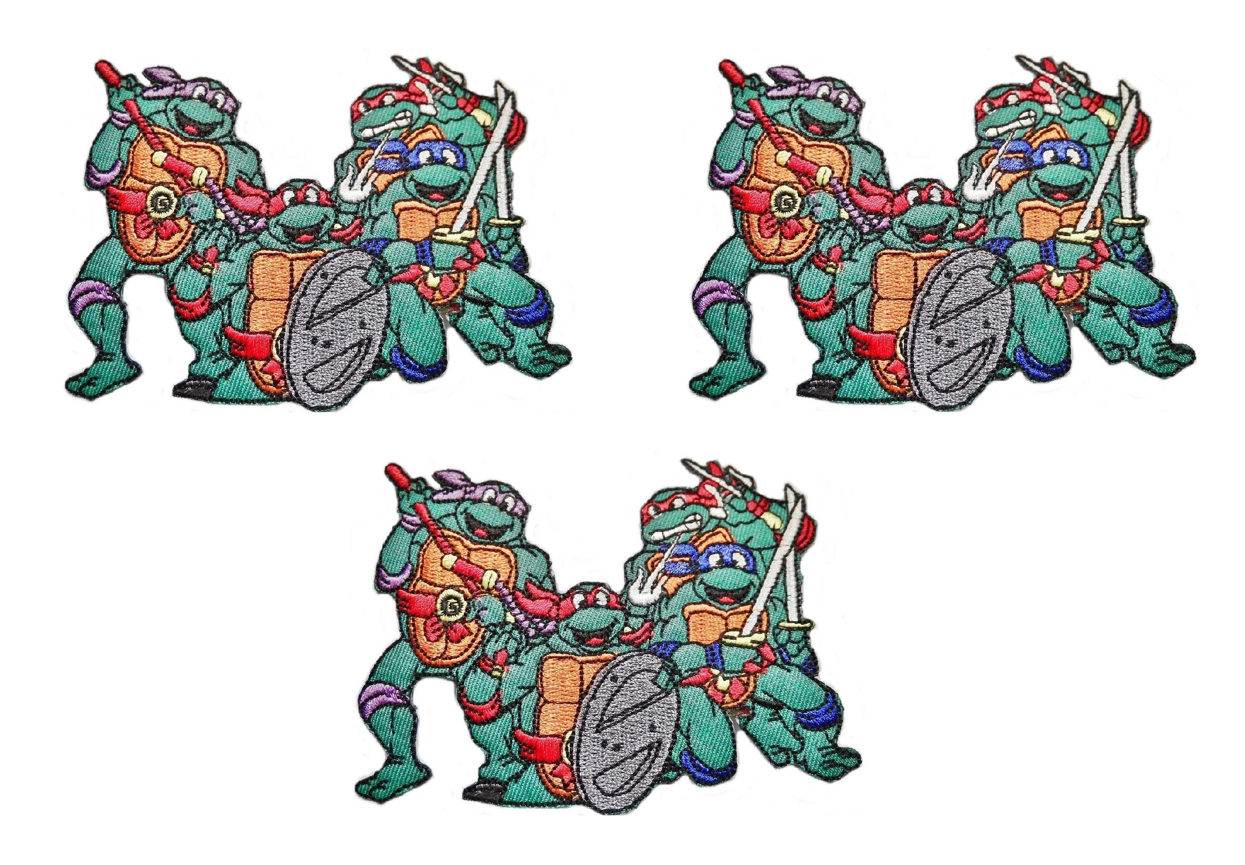 Teenage Mutant Ninja Turtles Brothers Full Cast Embroidered Patch Set of 3
