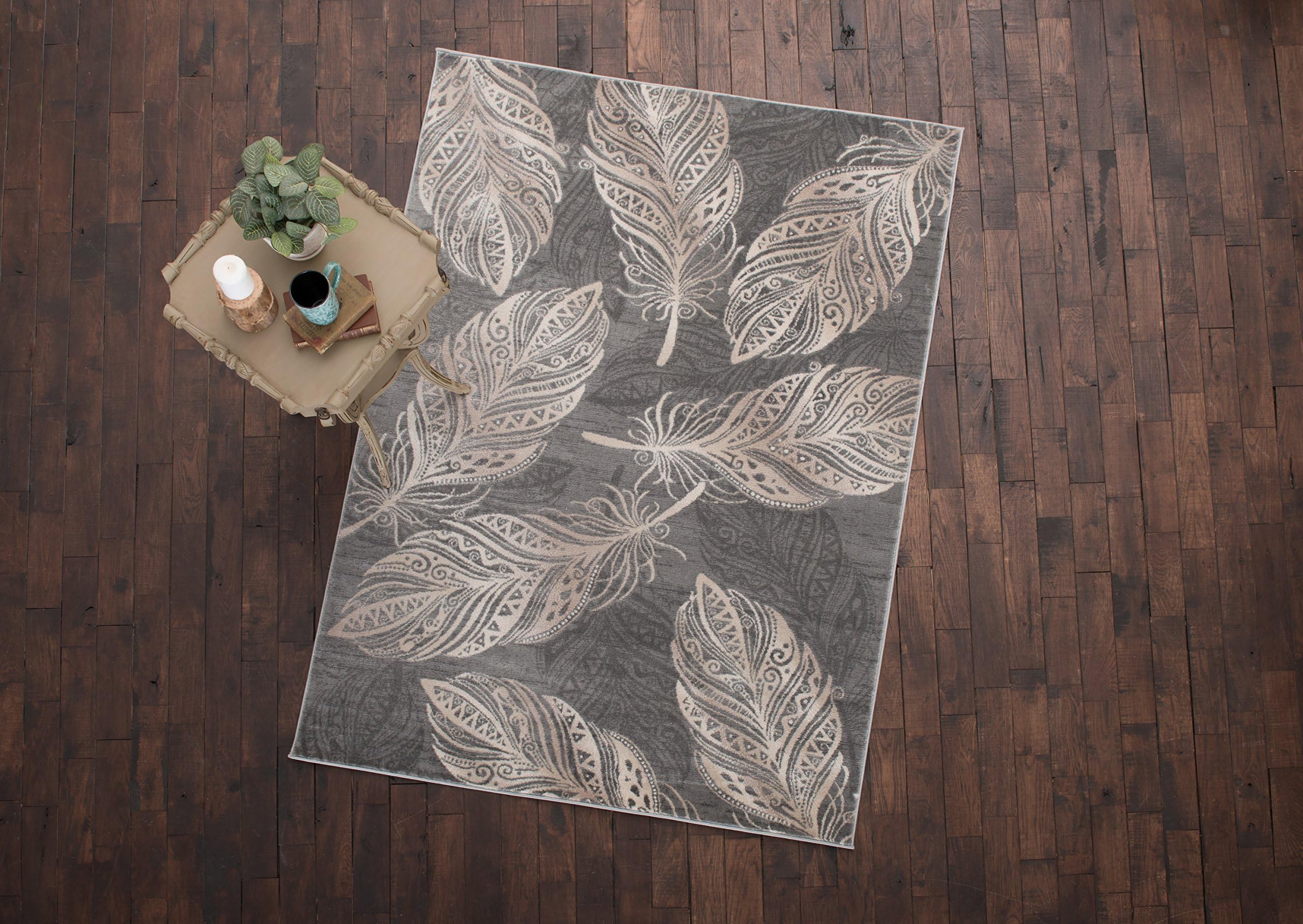 Mayberry Rugs Gray Feather Area Rug, 7'10" x9'10"