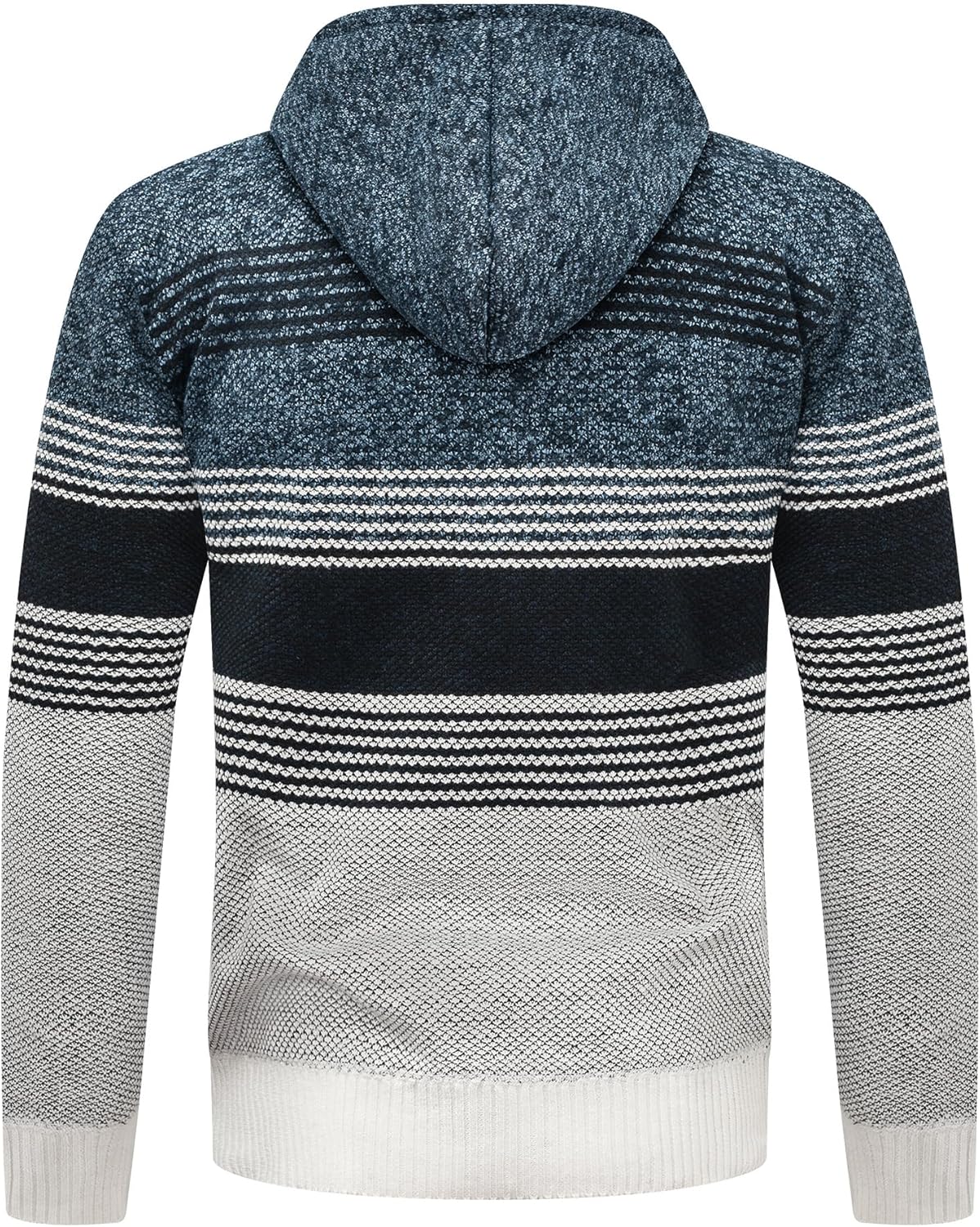 LLdress Mens Knit Cardigan Sweaters Sherpa Lined Full Zip Hoodie With Pockets - Image 3