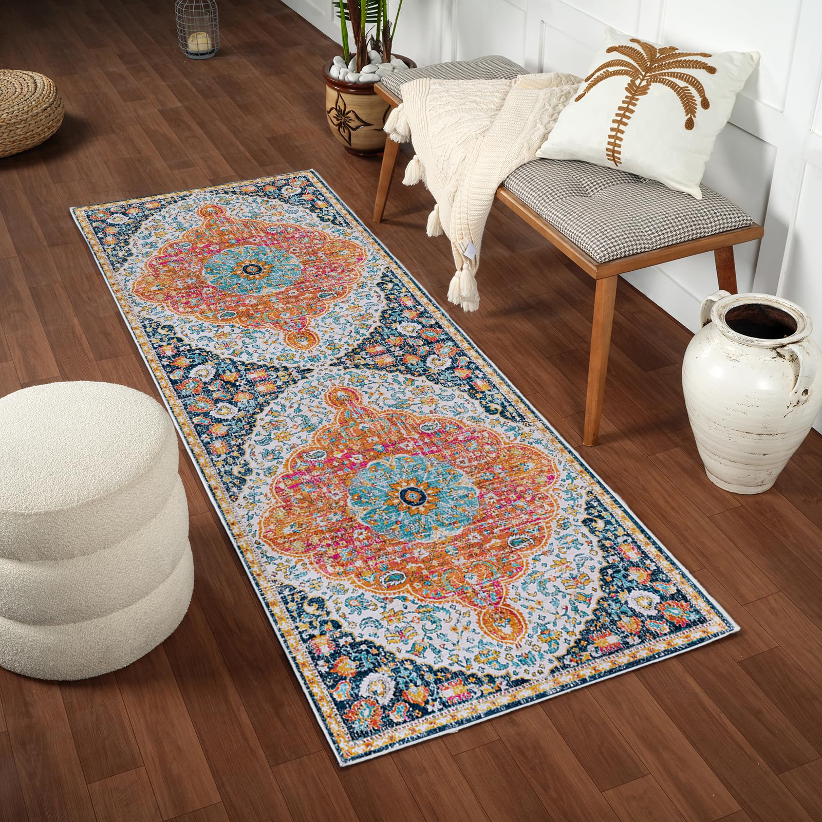 Livabliss Oriental Area Rug - 80 cm x 220 cm - Orange