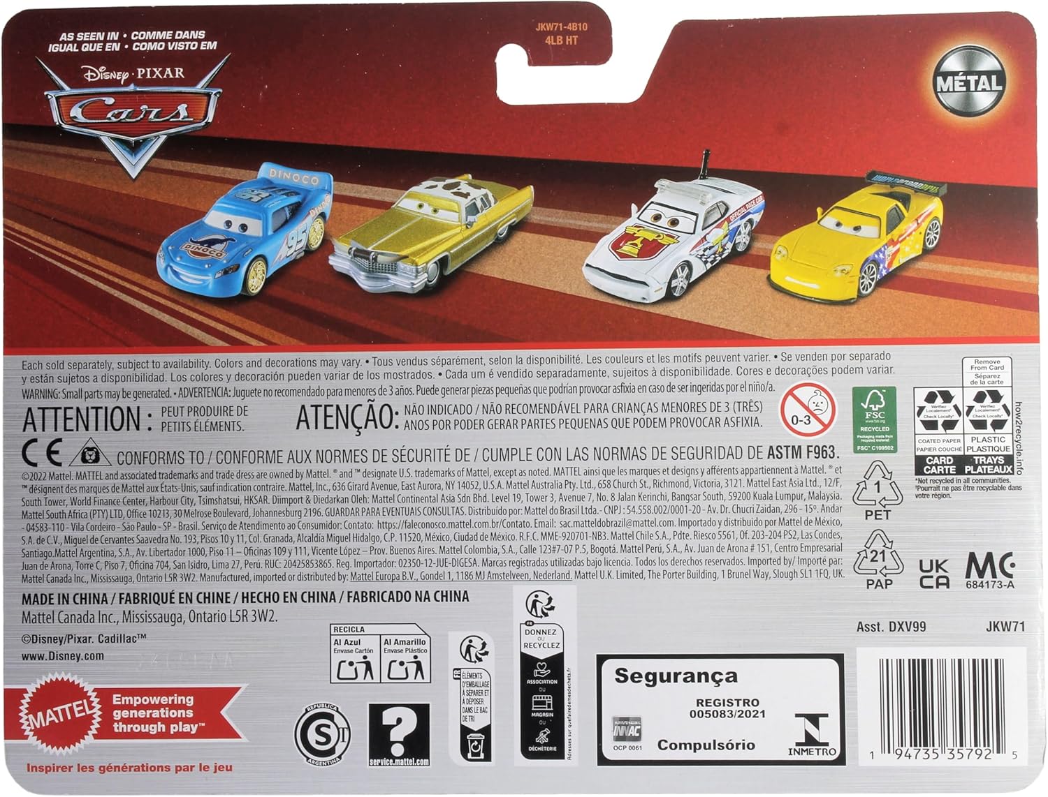 Mattel Disney Cars 2025 1:55 Scale 2-Pack Mater and Tractor with Tire in Mouth