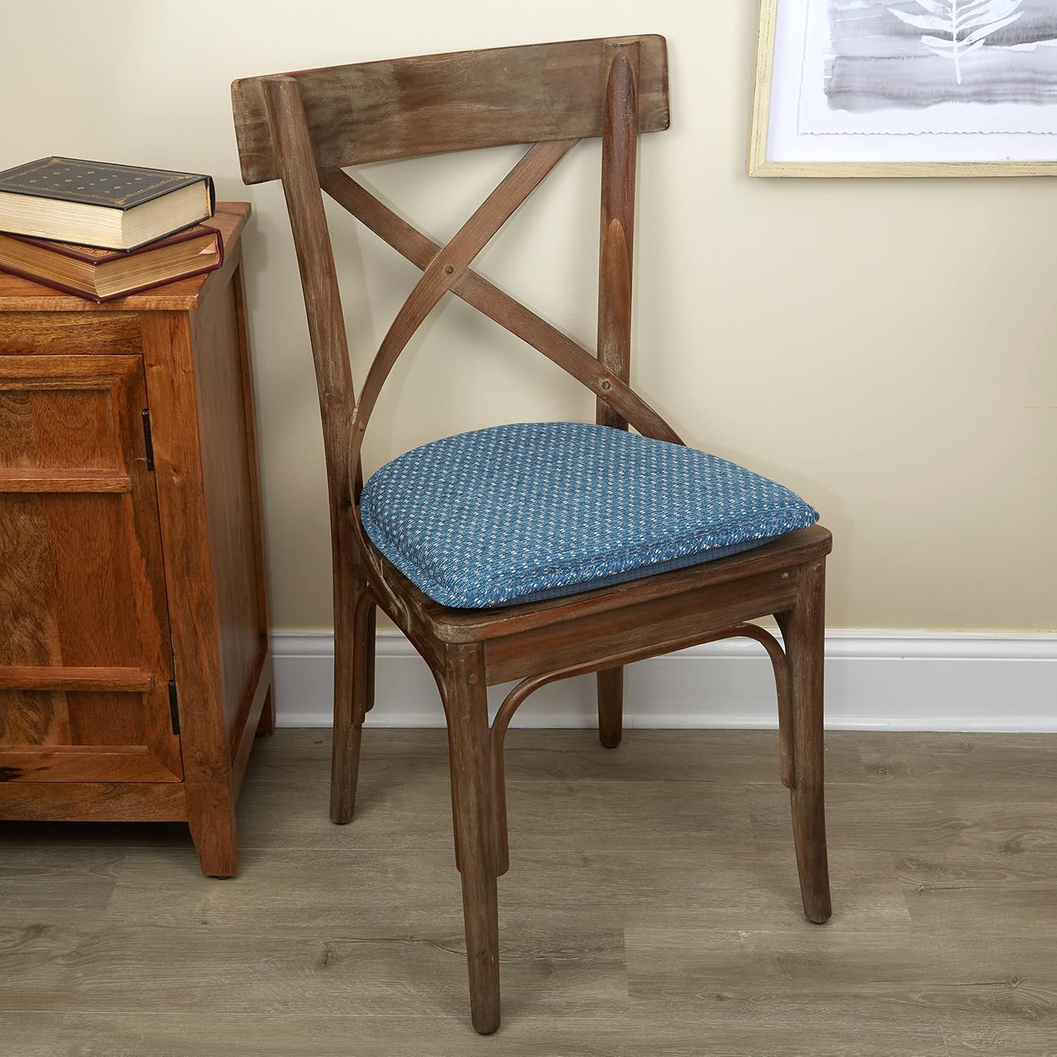 Klear Vu Raindrop The Gripper Non Slip Chair Cushions, Soft & Comfortable Seat Pad, Sitting Pillow for Kitchen, Dining or Office, 2 Count (Pack of 1), Wedge