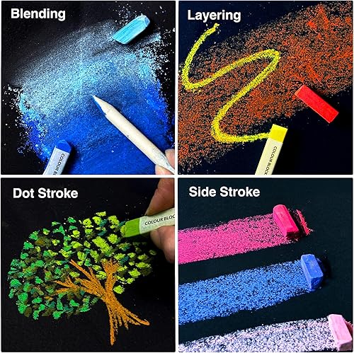 Miniatura 5 de COLOUR BLOCK Juego de 80 pasteles suaves para artistas I color, palos de carbón para colorear, suministros de arte de dibujo para adultos,