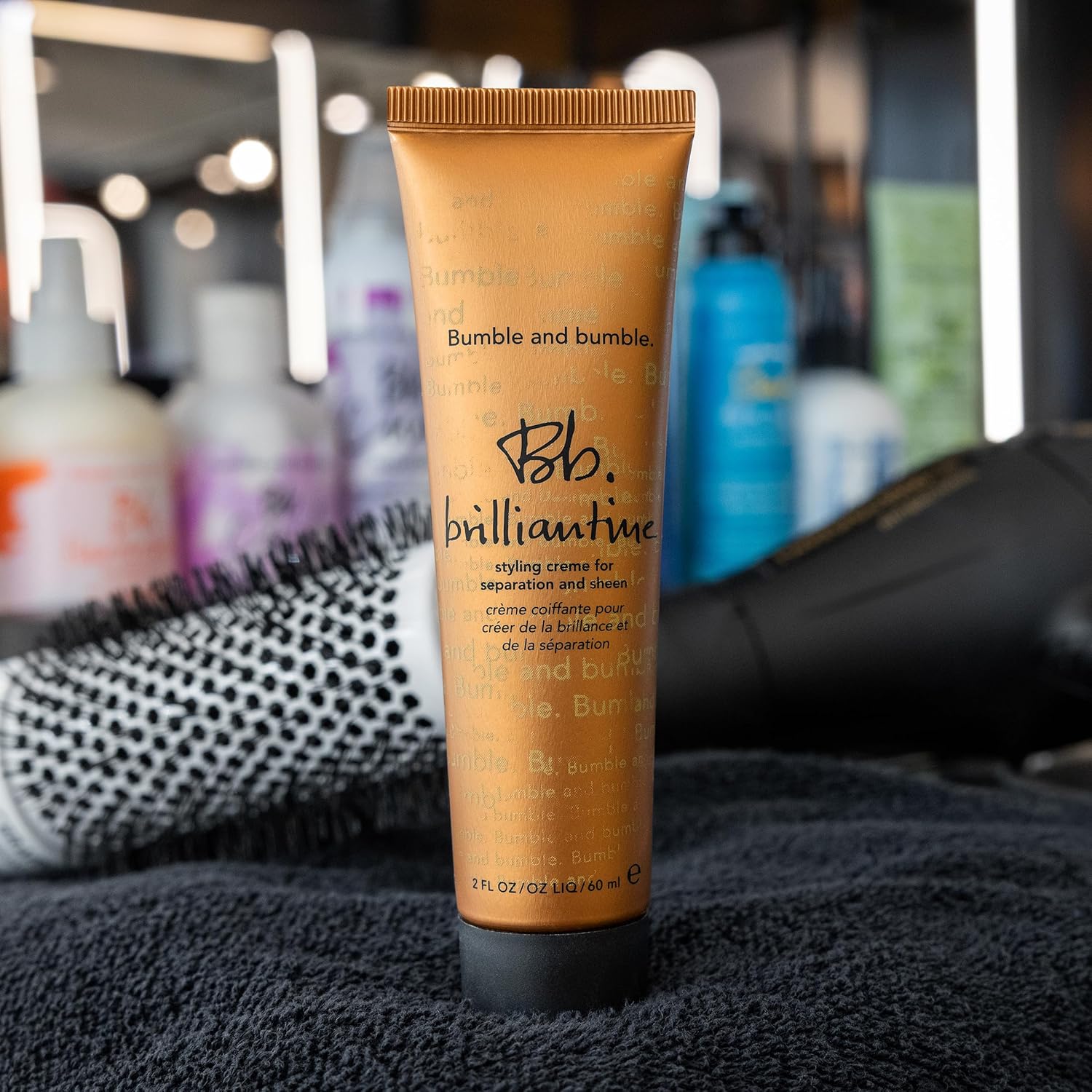 Bumble and bumble. Brilliantine Styling Cream | Adds Separation and Shine | With Castor Oil | For Medium to Thick Hair Types, 2 Fl Oz