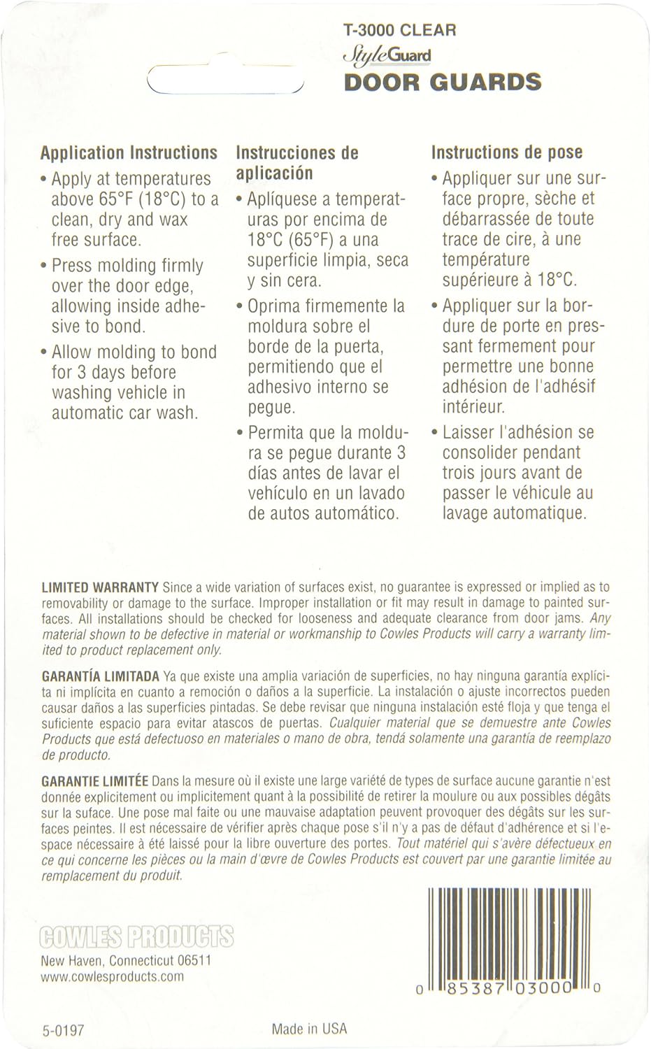 Cowles T3000 Door Edge Guard