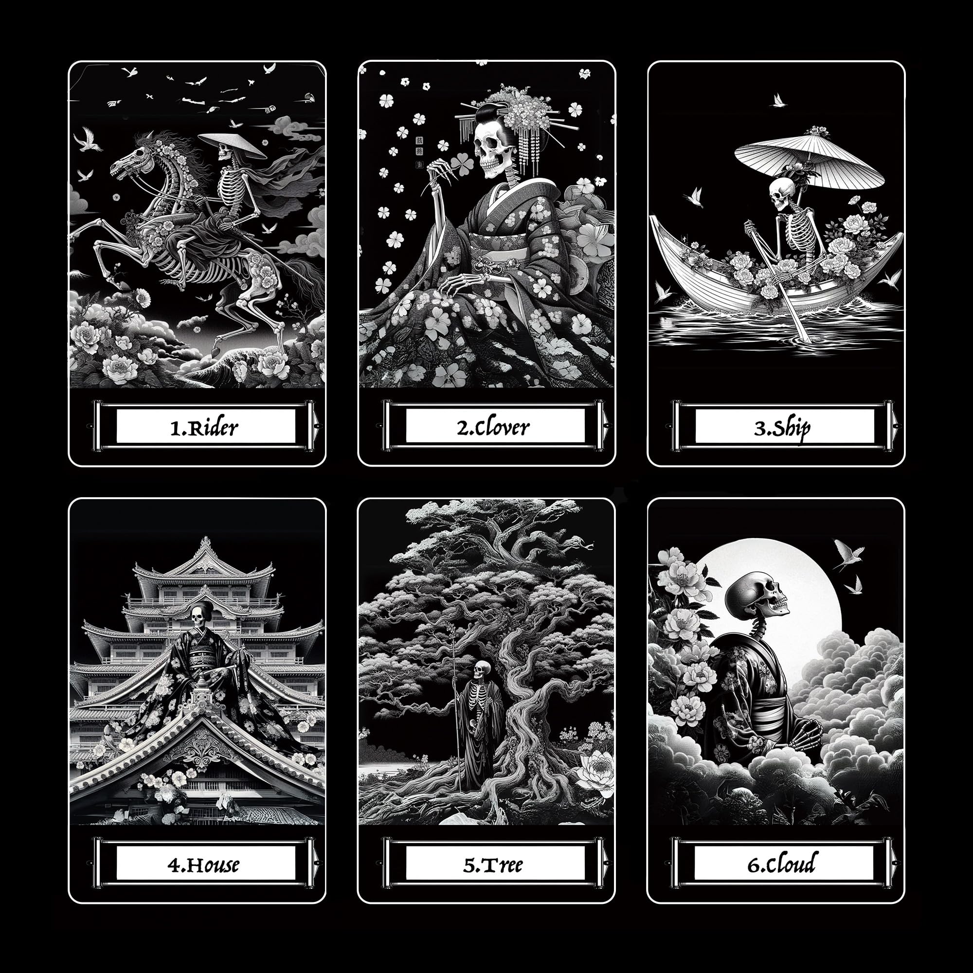 Amazon.co.jp: 【正規品】Lenormand of Ukiyoe Skeletons ルノルマン
