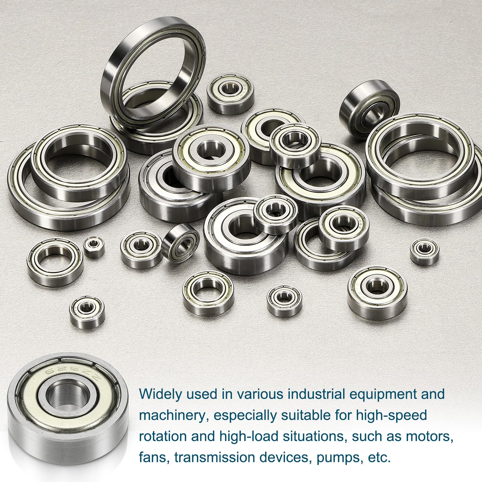 QUARKZMAN 20 Pc 6202ZZ Cuscinetti A Sfere Con Gola Profonda, 15 x 35 x 11mm Cuscinetto In Acciaio Cromato Silenzioso A Doppio Schermo Per Motori Elettrici, Elettrodomestici, Macchinari