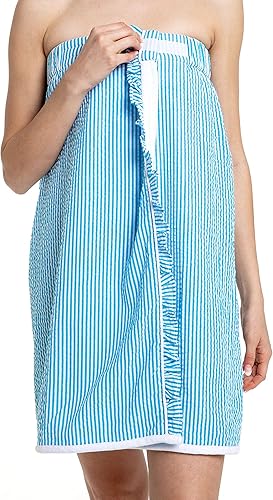 Miniatura 3 de Envoltura de spa Seersucker, Turquesa