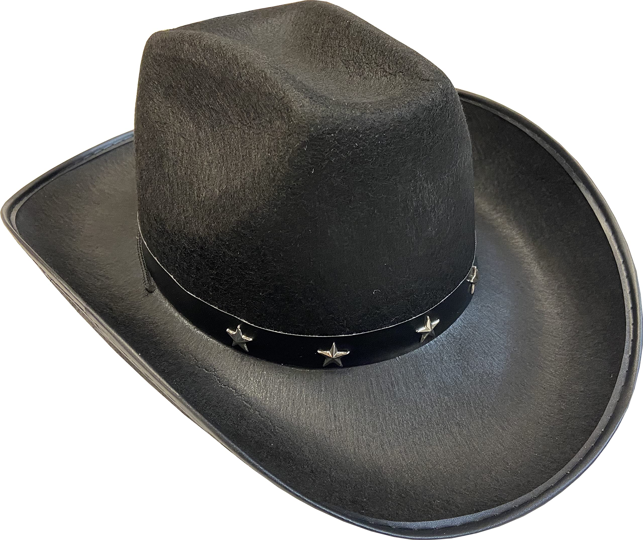 Adult's Star Encrusted Black Cowboy Hat Costume Accessory