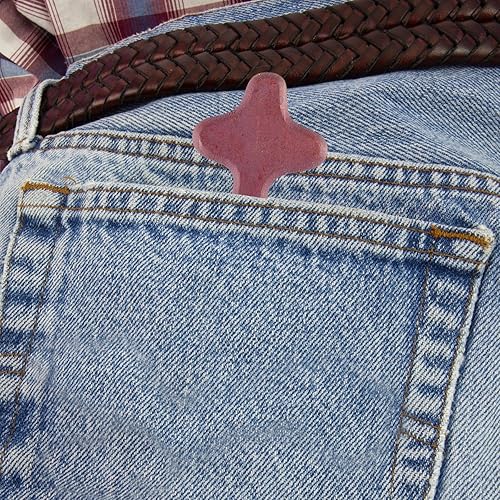 Vista 4 de Needzo Mini cruces de mano de madera morada para mayor comodidad, recordatorio del amor infalible de Jesús, cruz aferrada para sostenerla