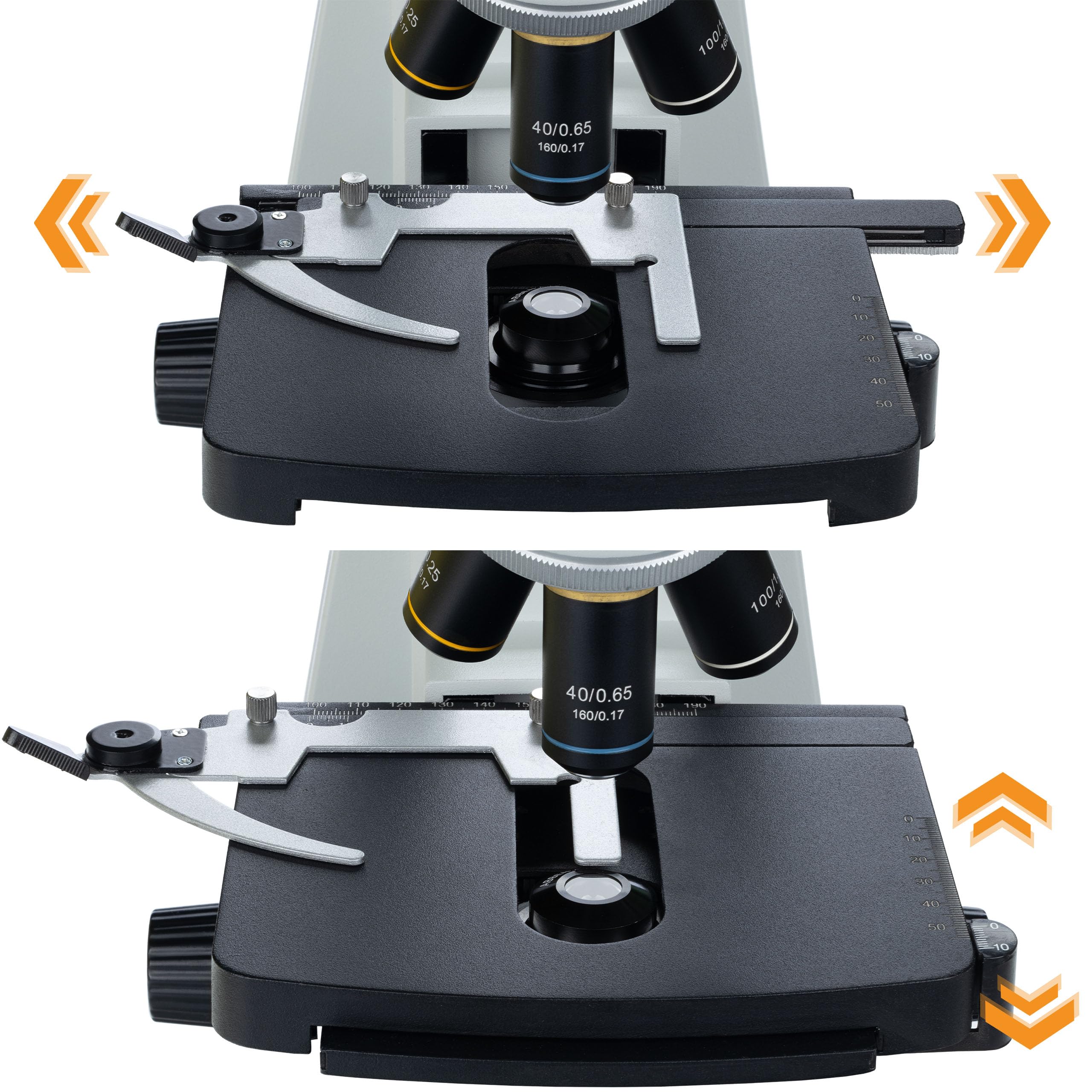 Rosfix Ceres Pro MBCP Microscopio biológico – Óptica planar WF10x, objetivos 4x–100x, LED 3W, cabeza binocular 30° | Investigación, Laboratorio, Educación | Microscopio profesional