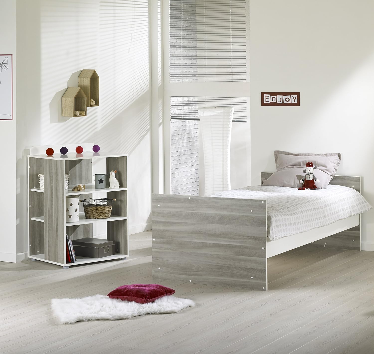 Sauthon On Line Loulou Lit Bebe Combine Evolutif 1 X 60 Cm En 90 X 190 Cm Amazon Fr Bebe Et Puericulture