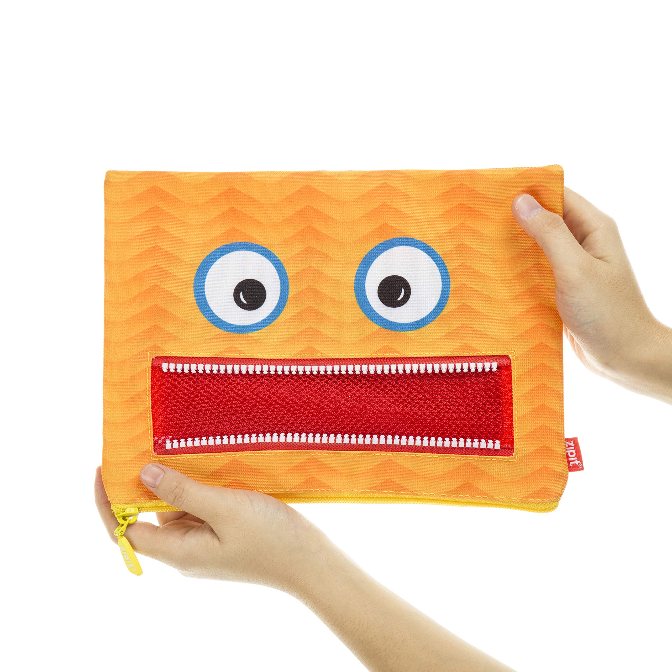 ZIPIT Googly Pencil Case, Orange