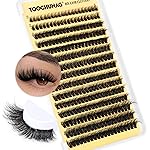 Fluff 80D Lash Clusters 300pcs Eyelash Clusters DD Curly Thick Cluster Eyelash Extensions 10-18mm DIY Wispy Individual Lashes Extension Mink Eyelashes Clusters by TOOCHUNAG