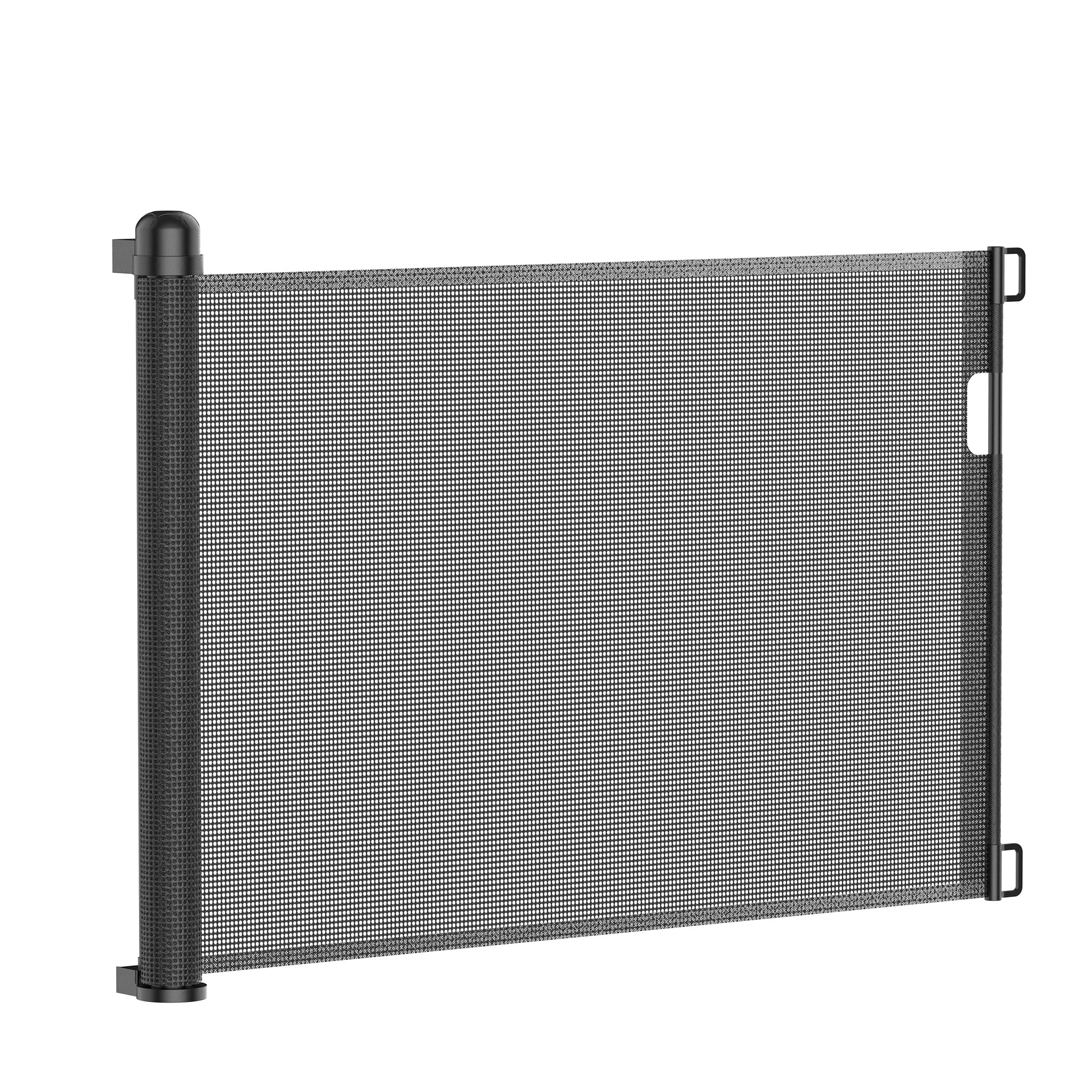 XMTECH Rejilla para puerta extensible, protección para escaleras, para niños y perros, para interiores y exteriores, 0-180 cm, negra