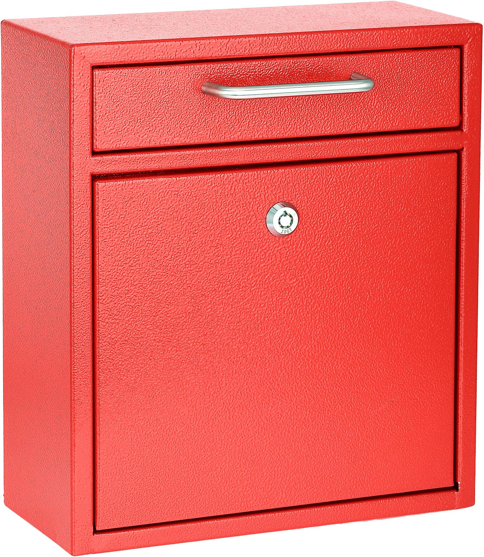 AdirOffice Wall Mount Mailbox - Mailbox with Lock and Keys- Durable Wall Mounted Locking Mailbox and Cash Drop Box for House, Apartments and Bussiness After Hours Deposits