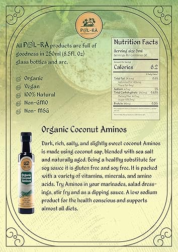 Miniatura 5 de P L-RA Salsa orgánica de amenos de coco Teriyaki – Alternativa a la salsa de soja – Vegana, Paleo y Keto – Sin soja – Bajo glucémico, bajo en sodio