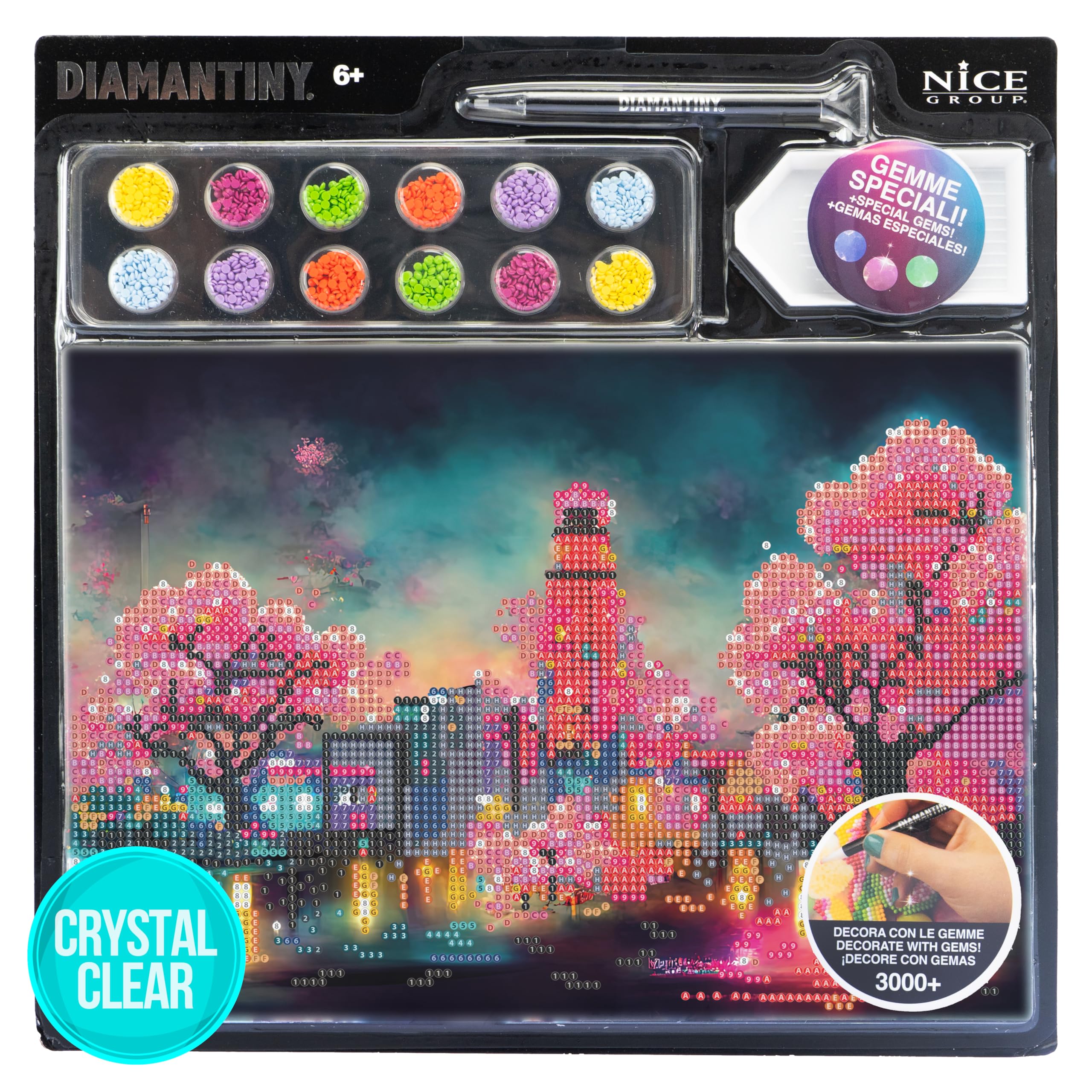 DIAMANTINY - Landscape Paint by Numbers, Multicoloured, A4, 96311