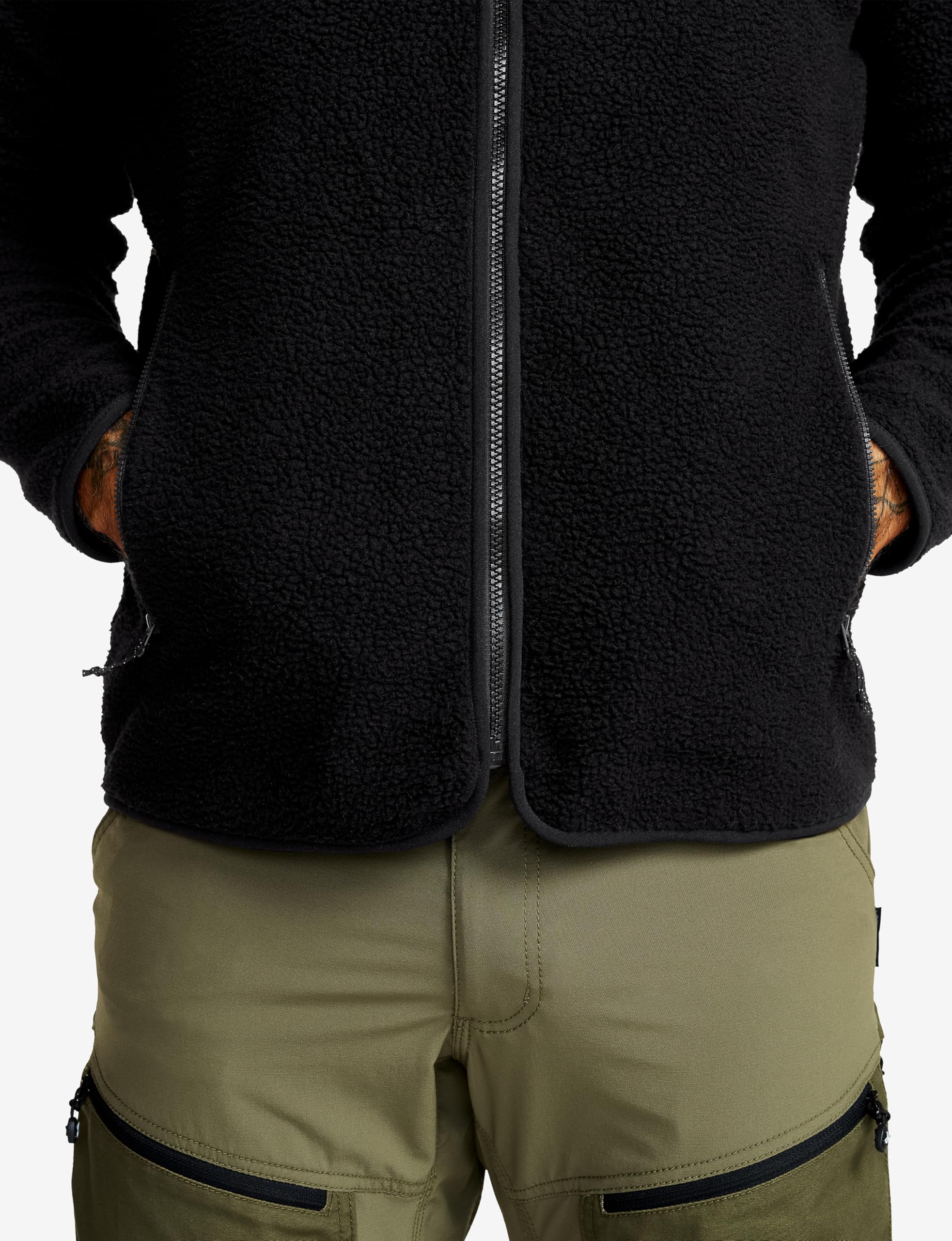 RevolutionRace Canyon Full-Zip Pile Fleece Meski, Polarowa kurtka outdoorowa, idealna do turystyki pieszej